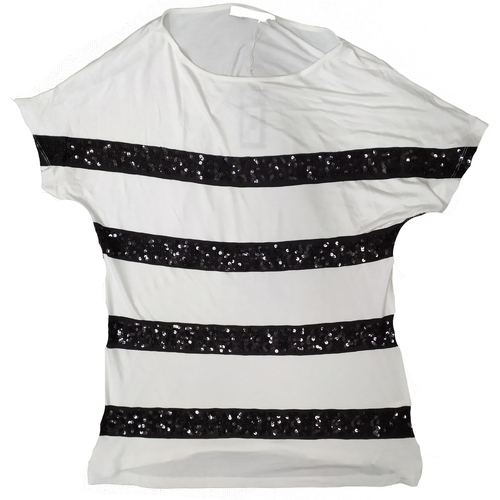 Textil Mulher T-Shirt mangas curtas Café Noir OJT032 Branco