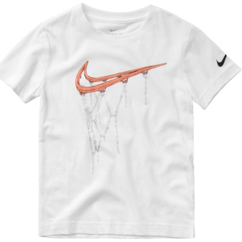 Textil Rapaz T-Shirt mangas curtas Nike Club 86G891 Branco
