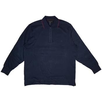Textil Homem Boss Boss long Sleeve Tonal Polo shirt With Infants Max Fort MET.E1755 Azul