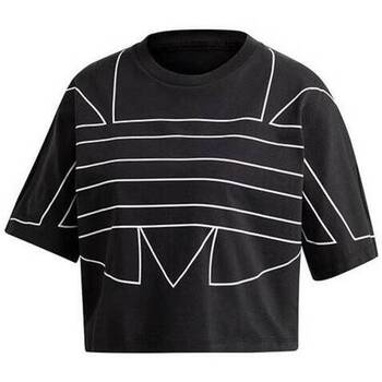 Textil Mulher T-Shirt mangas curtas logo adidas Originals GD2357 Preto