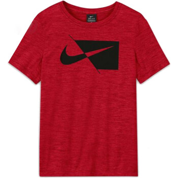 Textil Rapaz T-Shirt braata curtas Nike DA0282 Vermelho