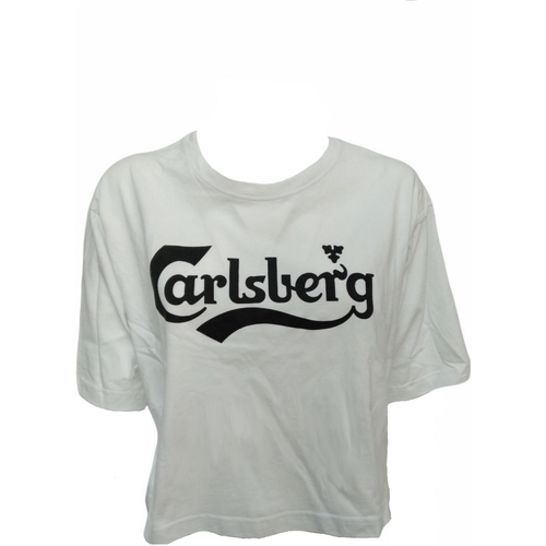Textil Mulher T-Shirt mangas curtas Carlsberg CBD2153 Branco