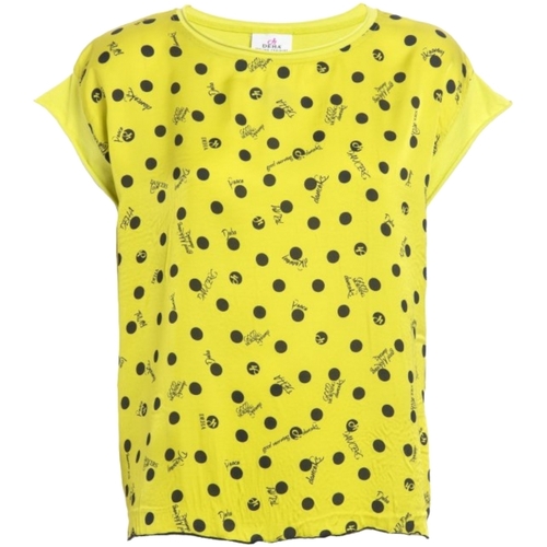 Textil Mulher T-Shirt mangas curtas Deha B44090 Amarelo