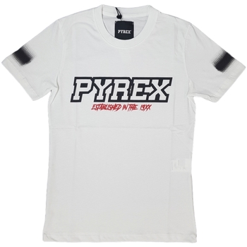 Textil sleeved T-Shirt mangas curtas Pyrex 42121 Branco