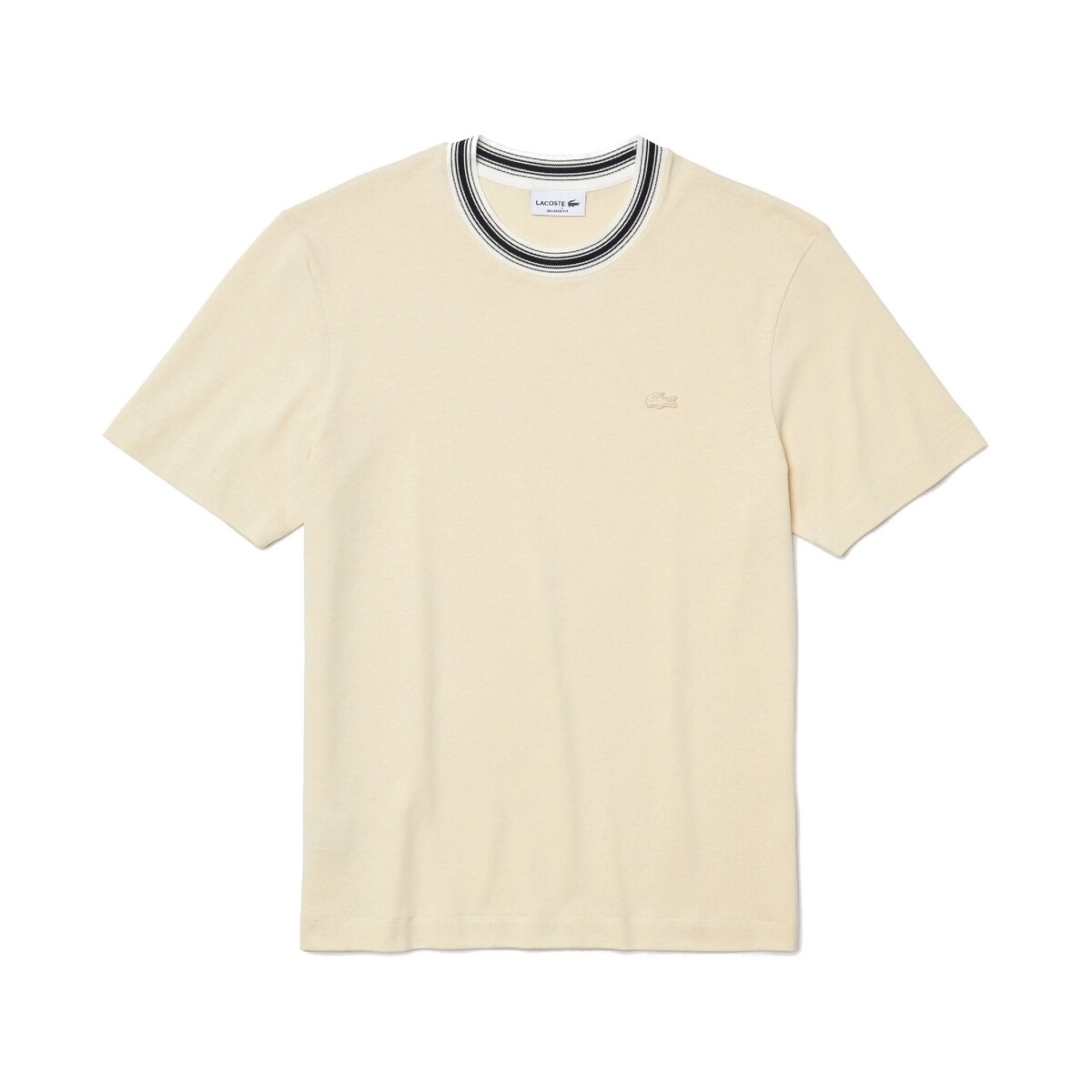 Textil Homem T-Shirt mangas curtas Lacoste TH0457 Amarelo