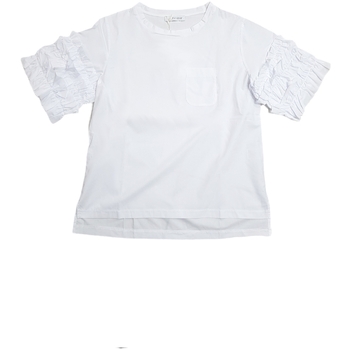 Textil Mulher T-Shirt mangas curtas Café Noir JT608 Branco