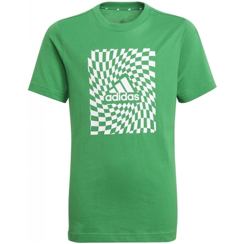 Textil Rapaz T-Shirt mangas curtas black adidas Originals GN1475 Verde
