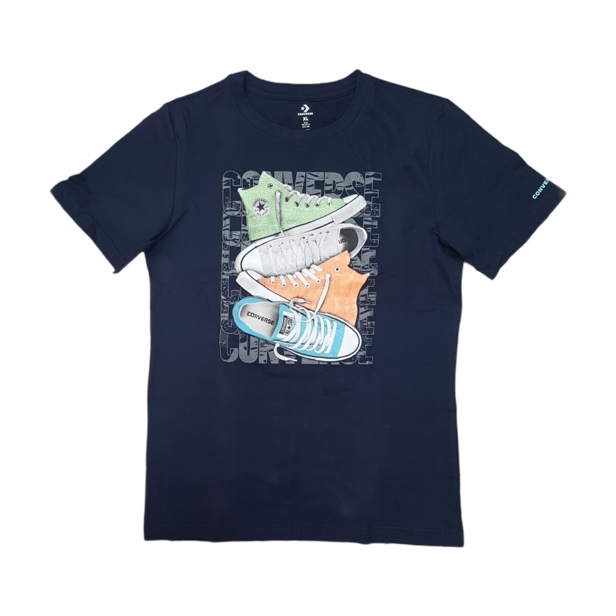 Textil Rapaz T-Shirt mangas curtas Converse 8CB396 Azul