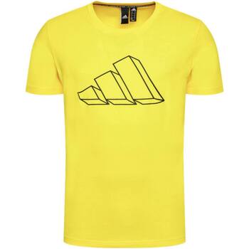 Textil Homem Mamalicious Weißes T-Shirt mit Schößchensaum adidas Originals GL5658 Amarelo