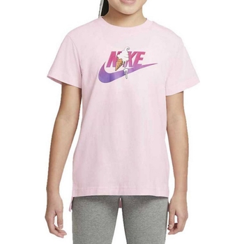 Textil Rapariga T-Shirt Hochgeschlossenes mangas curtas Nike DH5912 Rosa