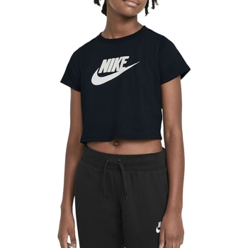 Textil Rapariga T-Shirt line curtas Nike DA6925 Preto