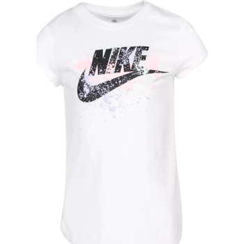 Textil Rapariga T-Shirt mangas curtas Nike prm 36H785 Branco