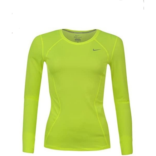 Textil Mulher T-shirt mangas compridas Nike Football 645445 Amarelo