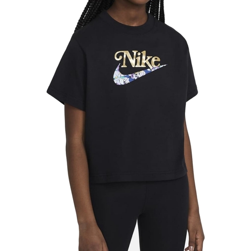 Textil Rapariga T-Shirt mangas curtas Nike Palmer DH5747 Preto