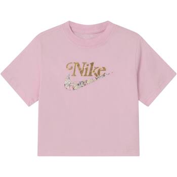 Textil Rapariga T-Shirt Hochgeschlossenes mangas curtas Nike DH5747 Rosa