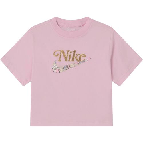 Textil Rapariga T-Shirt Hochgeschlossenes mangas curtas Nike DH5747 Rosa