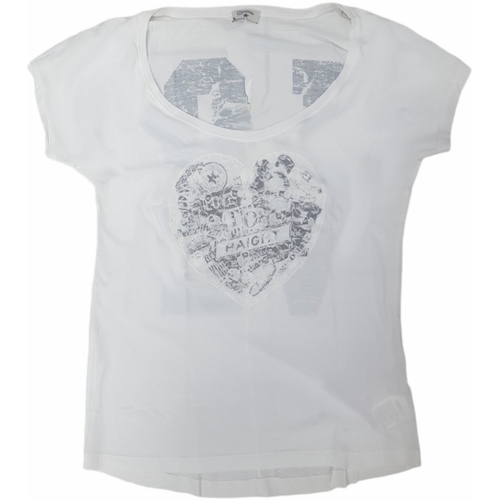 Textil Mulher T-Shirt mangas curtas Converse 3ED601B Branco