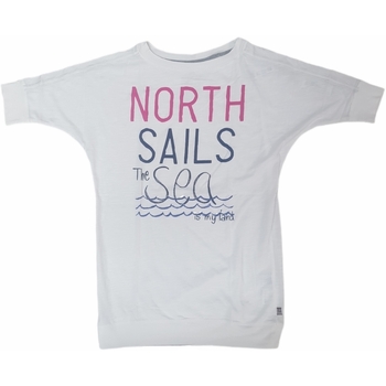 Textil Mulher T-shirt avec imprimé et surpiqûres Noir délavé North Sails 092562 Branco