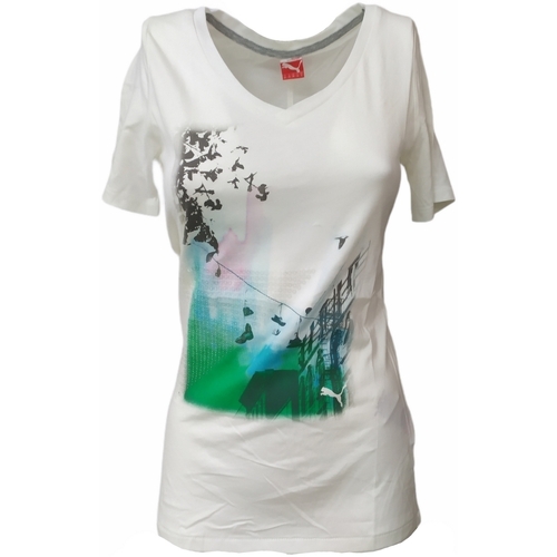 Textil Mulher T-Shirt mangas curtas Puma 564012 Branco