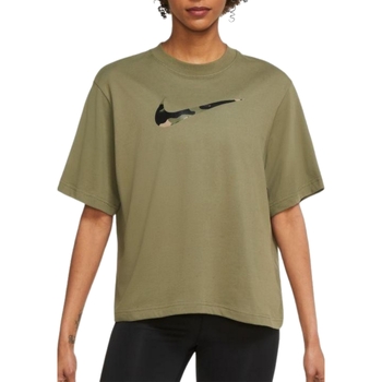 Textil Mulher T-Shirt mangas curtas Nike DJ1745 Verde