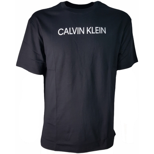 Textil Mulher T-Shirt mangas curtas Calvin Logo Klein Jeans 00GWF1K150 Preto