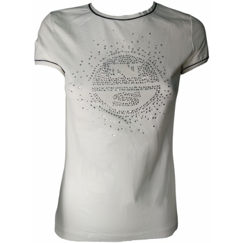 Textil Mulher T-shirt avec imprimé et surpiqûres Noir délavé North Sails 097297 Branco
