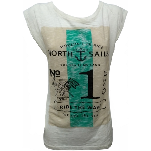 Textil Mulher T-Shirt mangas curtas North Sails 092716 Bege