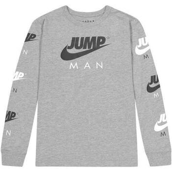 Textil Rapaz T-shirt mangas compridas suede Nike 95A350 Cinza