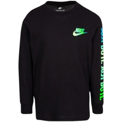 Textil Rapaz T-shirt mangas compridas Nike bright 86I027 Preto