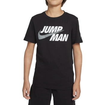 Textil Rapaz T-Shirt mangas curtas elastici Nike 95A741 Preto