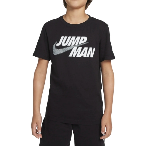 Textil Rapaz T-Shirt mangas curtas luck Nike 95A741 Preto