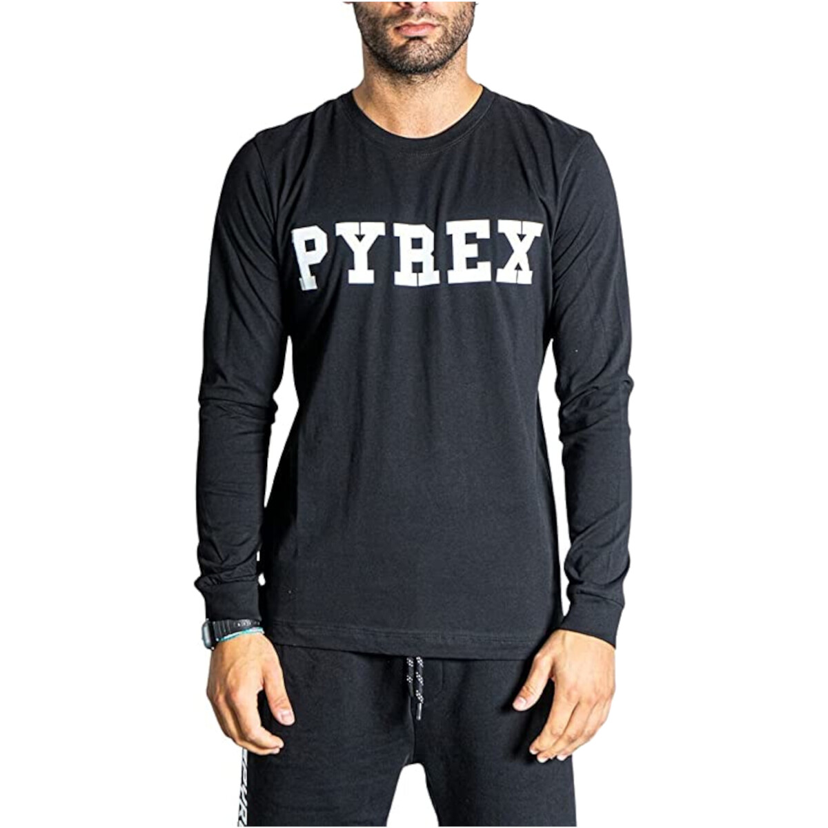 Textil Homem T-shirt mangas compridas Pyrex 40891 Preto
