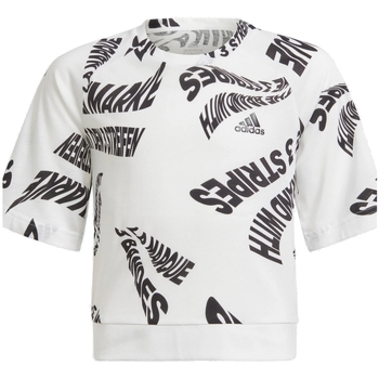 Textil Rapariga T-Shirt mangas curtas adidas Originals H26611 Branco