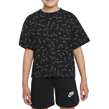 Textil Rapariga nike roshe black with white check paper for kids Nike DJ6935 Preto