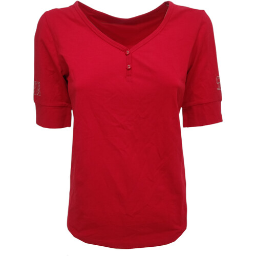 Textil Mulher T-shirt avec imprimé et surpiqûres Noir délavé North Sails 096456 Vermelho