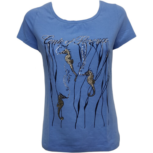 Textil Mulher T-Shirt mangas curtas Roupa de mulher a menos de 60e 04AA5H Azul