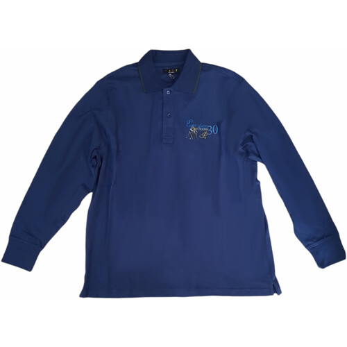 Textil Homem Boss Boss long Sleeve Tonal Polo shirt With Infants Max Fort E1945180 Azul
