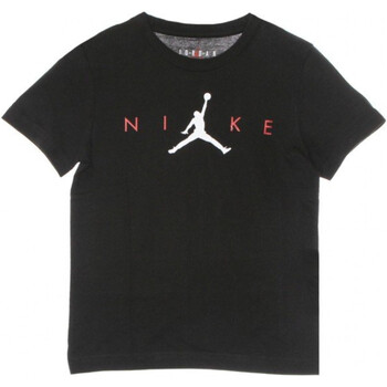 Textil Rapaz T-Shirt mangas curtas elastici Nike 95A740 Preto