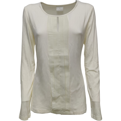 Textil Mulher T-shirt mangas compridas Candeeiros de teto 00484B6 Branco