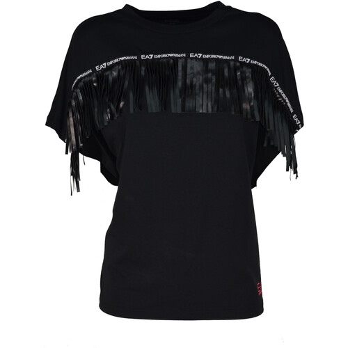 Textil Mulher T-Shirt mangas curtas Emporio Armani EA7 6KTT05-TJ28Z Preto