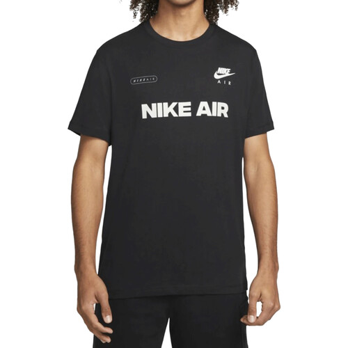 Textil Homem T-Shirt mangas curtas Nike wedge DM6337 Preto