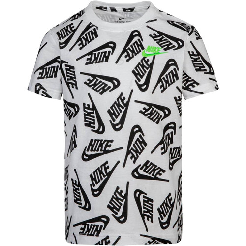 Textil Rapaz T-Shirt mangas curtas Cinder Nike 86I405 Branco