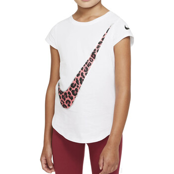 Textil Rapariga T-Shirt mangas curtas Nike magenta 36I388 Branco