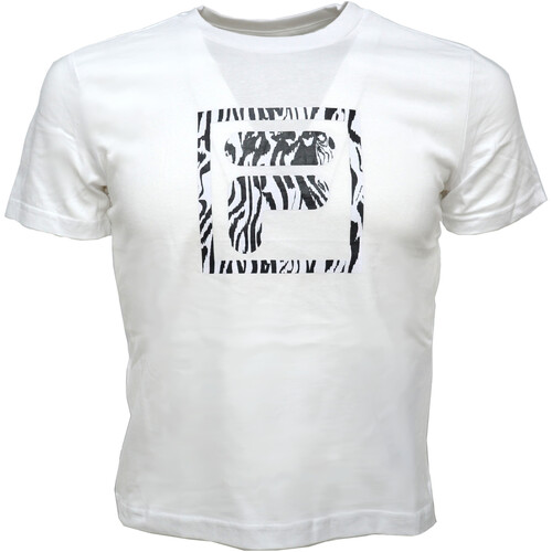 Textil Mulher T-Shirt mangas curtas band Fila FAW0128 Branco