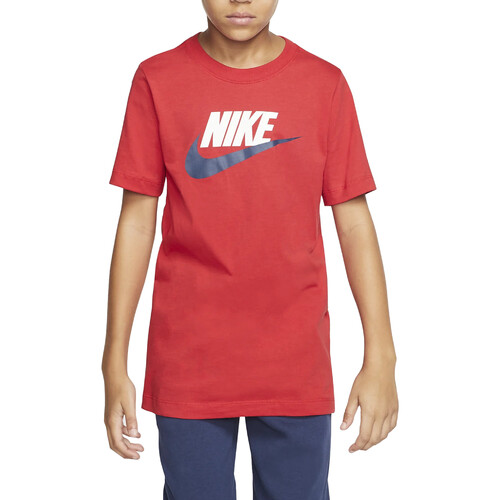 Textil Rapaz T-Shirt Hochgeschlossenes mangas curtas Nike AR5252 Vermelho