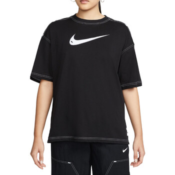 Textil Mulher T-Shirt mangas curtas Nike DM6211 Preto