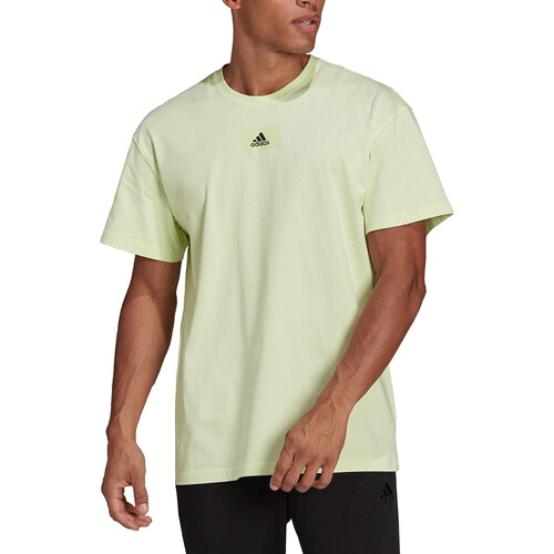 Textil Homem Mamalicious Weißes T-Shirt mit Schößchensaum adidas Originals HE4366 Verde