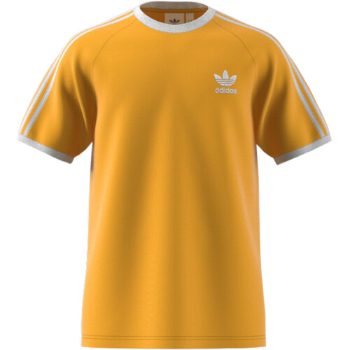 Textil Homem Mamalicious Weißes T-Shirt mit Schößchensaum adidas Originals HE9550 Amarelo