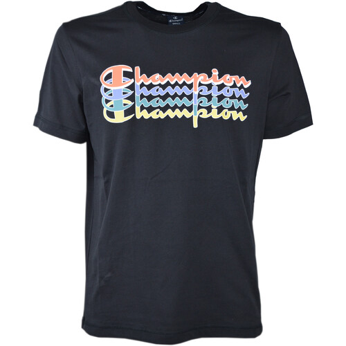 Textil Homem T-shirt mangas compridas Champion 217221 Preto