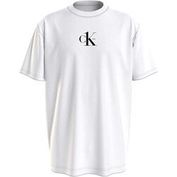 Textil Homem T-Shirt mangas curtas Calvin Klein Jeans KM0KM00757 Branco